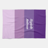 Colorblock Purple Horizontal Stripe Geschirrtuch (Horizontal)