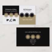 Colorblock Visitenkarte im Schwarzen und in TAN (Vorne/Hinten)