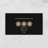 Colorblock Visitenkarte im Schwarzen und in TAN (Rückseite)