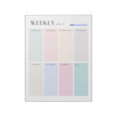 Colorblock Weekly Planner Notizblock (Rotiert)