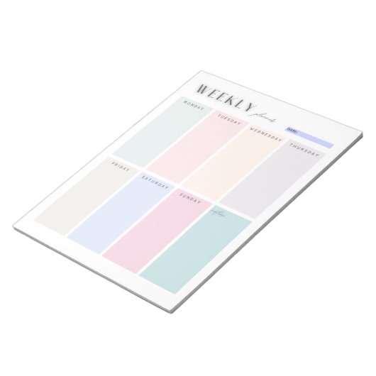 Colorblock Weekly Planner Notizblock (angewinkelt)