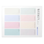 Colorblock Weekly Planner Notizblock (Vorderseite)