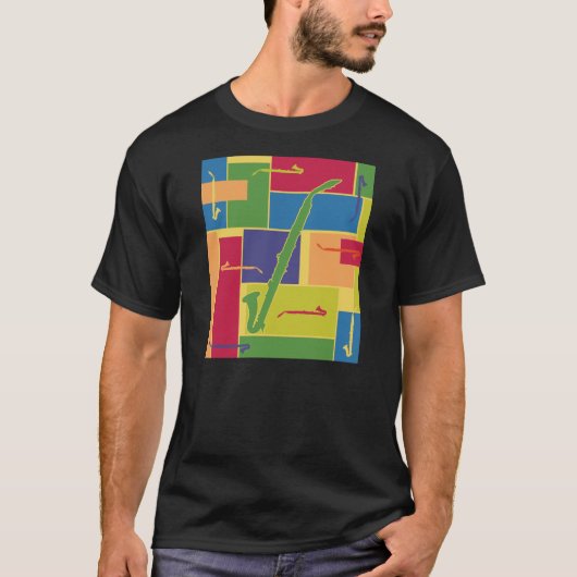 Colorblocks Dunkelheits-T - Shirt (Vorderseite)