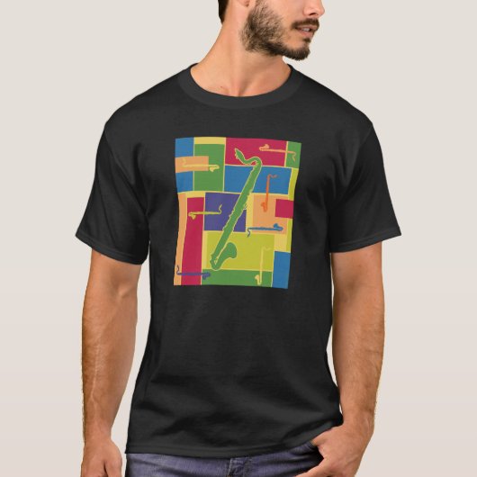 Colorblocks Dunkles T-Shirt (Vorderseite)