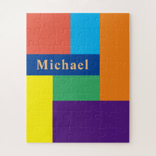 ColorBlocks mit Name, 16"x20" Überwogene Stk. Puzzle