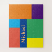 ColorBlocks mit Name, 16"x20" Überwogene Stk. Puzzle (Vertikal)