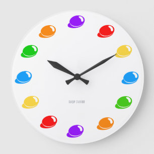 Colorbohnen-Uhr Große Wanduhr