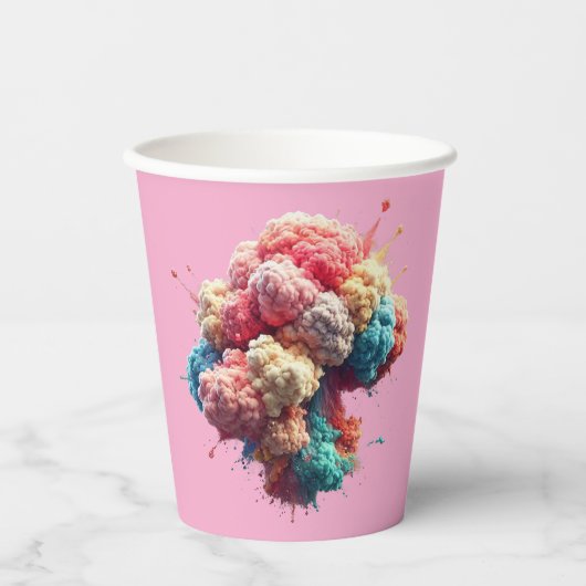 Colorbomb Explosionspapier-Tasse! Pappbecher (Vorderseite)