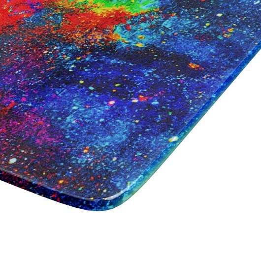 Colorburst Cosmos. Jetzt kaufen Schneidebrett (Ecke)