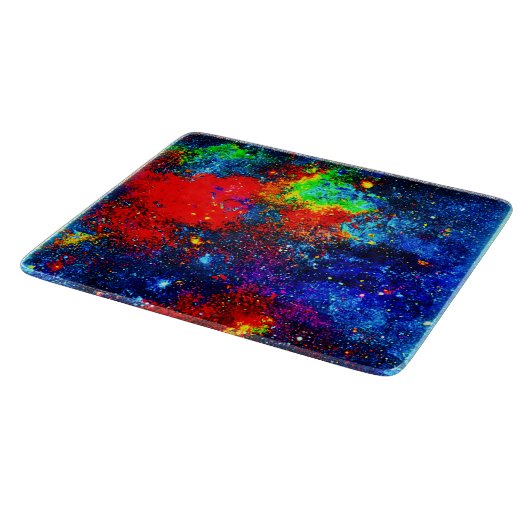 Colorburst Cosmos. Jetzt kaufen Schneidebrett (Ecke)