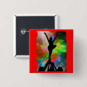 Colorburst Hintergrund mit Cheerleraders Button (Vorne & Hinten)