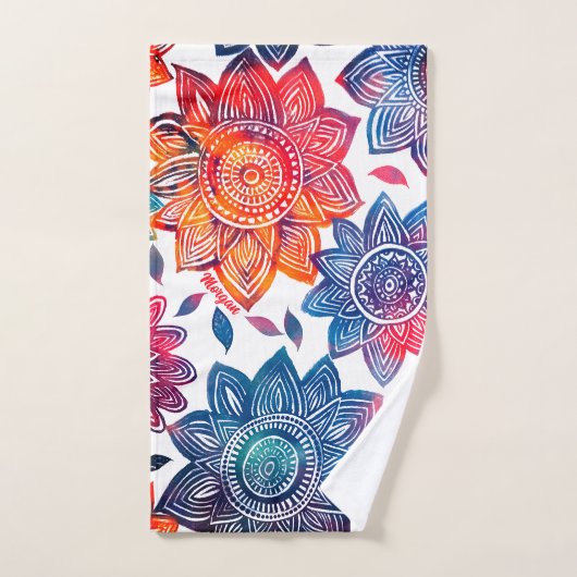 Colorburst Mandala Garden - Lebhafter Boho Sport Handtuch (Handtuch)
