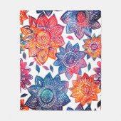 Colorburst Mandala Garden - Vibrant Boho Gift Fleecedecke (Vorderseite)