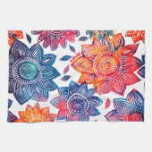 Colorburst Mandala Garden - Vibrant Boho Gift Geschirrtuch (Horizontal)
