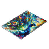 Colorburst Pfauenglanz Notizbuch Notizblock (Linke Seite)