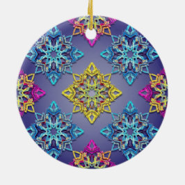 Colorburst Snowflakes — Modern Christmas Design Keramik Ornament