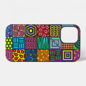 Colorbust Squares iPhone 12 Fall Hülle (Rückseite (Horizontal))