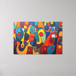 Colorcube 1 farbenfroher Kubismus Canvas Print Leinwanddruck