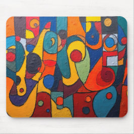 Colorcube 1 farbenfroher Kubismus Mouse Pad Mousepad