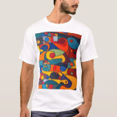 Colorcube 1 Farbiger Kubismus T-Shirt (Vorderseite)