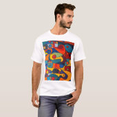 Colorcube 1 Farbiger Kubismus T-Shirt (Vorne ganz)