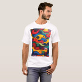 Colorcube 2 Farbiger Kubismus T-Shirt (Vorne ganz)