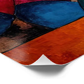 Colorcube 3 Farbiges Kubismus-Poster Poster (Ecke)