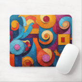 Colorcube 4 farbenfrohe Cubism Mouse Pad Mousepad (Mit Mouse)