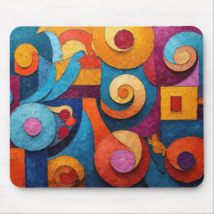 Colorcube 4 farbenfrohe Cubism Mouse Pad Mousepad