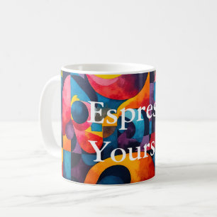 Colorcube 6 Colorful Cubism Classic Tasse