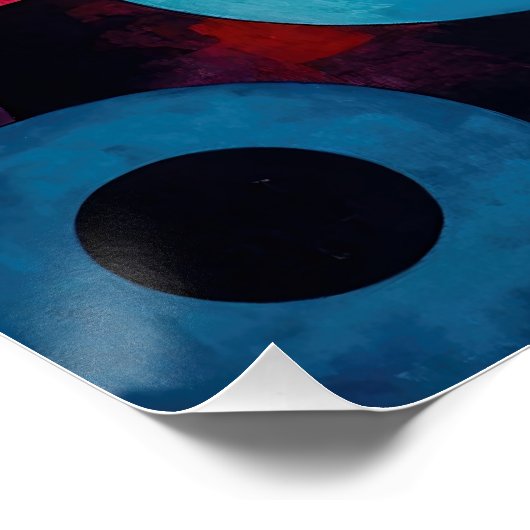 Colorcube 6 Farbiges Kubismus-Poster Poster (Ecke)