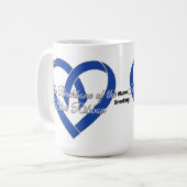 Colorectal Cancer Backbone Heart Blue Awareness  Kaffeetasse (Vorderseite Links)