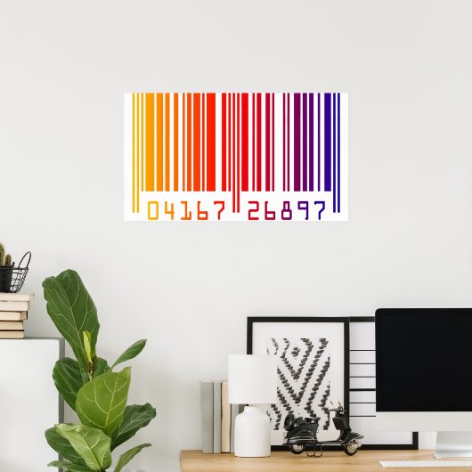 Colored Barcode Poster (Heimbüro)