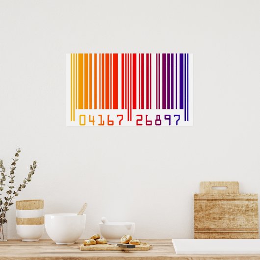 Colored Barcode Poster (Küche)