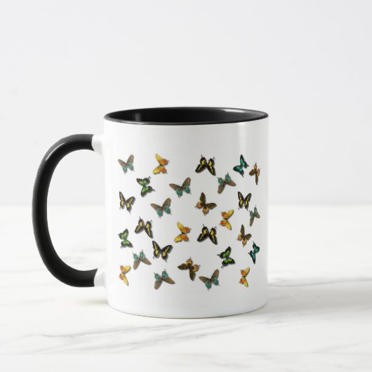 Colored Butterflies Art Tasse (Links)