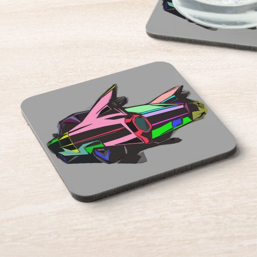 Colored cadillac getränkeuntersetzer (Linke Seite)