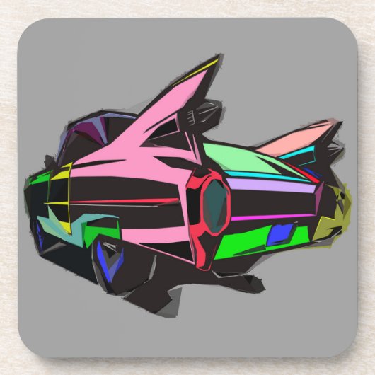 Colored cadillac getränkeuntersetzer (Vorderseite)