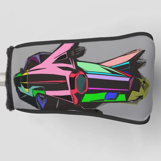 Colored cadillac golf headcover (Vorderseite)