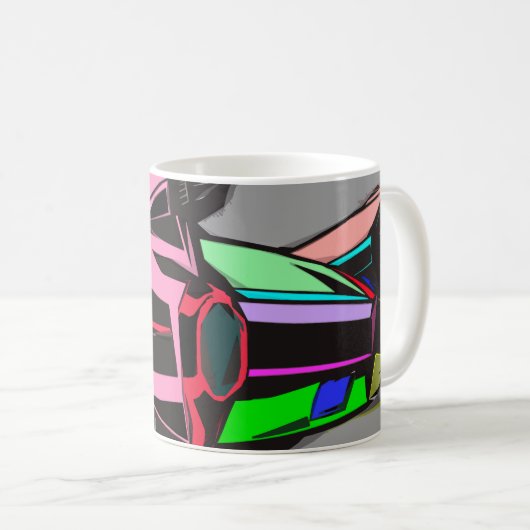 Colored cadillac kaffeetasse (VorderseiteRechts)