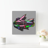 Colored cadillac quadratische wanduhr (Zuhause)