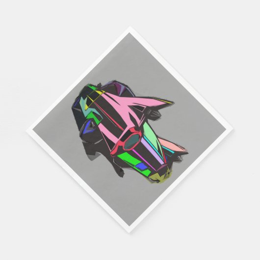 Colored cadillac serviette (Ecke)