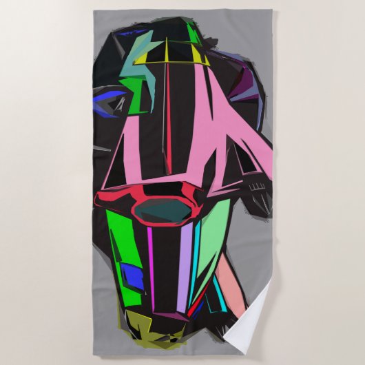 Colored cadillac strandtuch (Vorderseite)