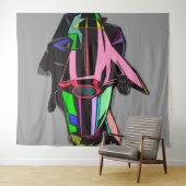 Colored cadillac wandteppich (Beispiel (Horizontal))