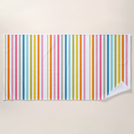 Colored Candy Stripes Strandtuch
