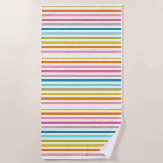 Colored Candy Stripes Strandtuch (Vorderseite)