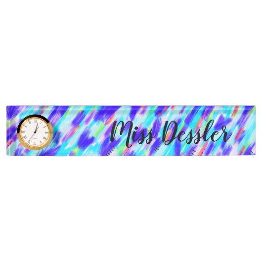 Colored Chaos Desk Name Plate Namensplakette (Vorderseite)
