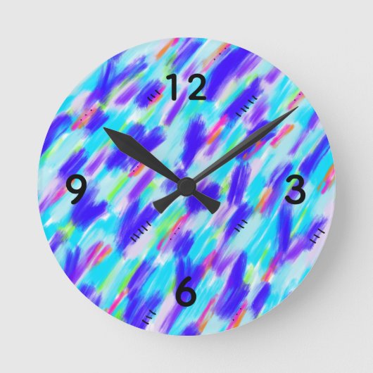 Colored Chaos Roundclock Runde Wanduhr (Vorderseite)