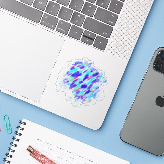 Colored Chaos Sticker (Laptop mit iPhone)