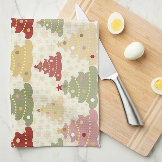 Colored Christmas Geschirrtuch (Viertel Falte)