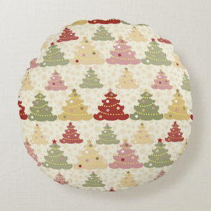 Colored Christmas Rundes Kissen